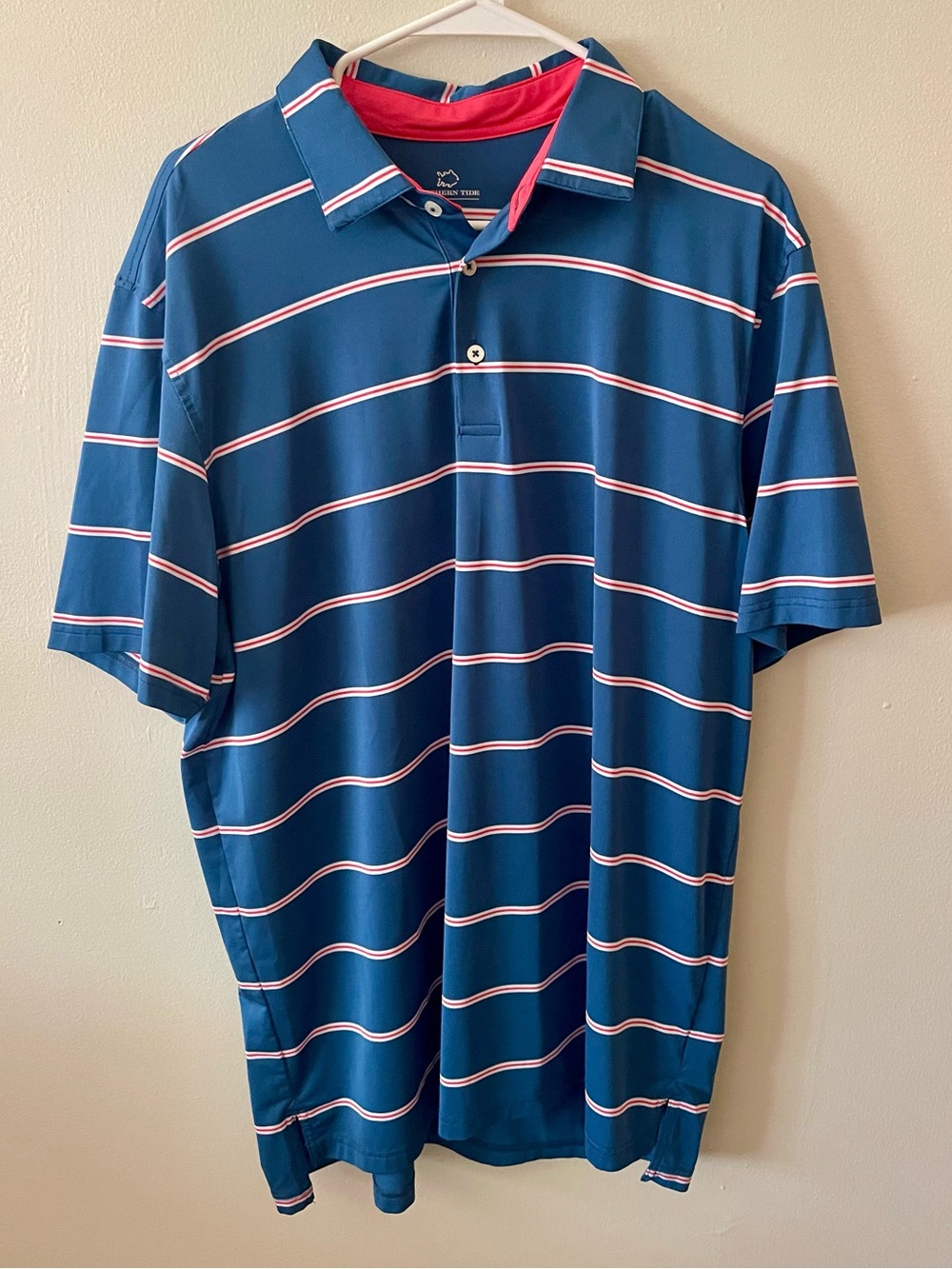 Men’s Southern Tide Polo Blue Striped Shirt